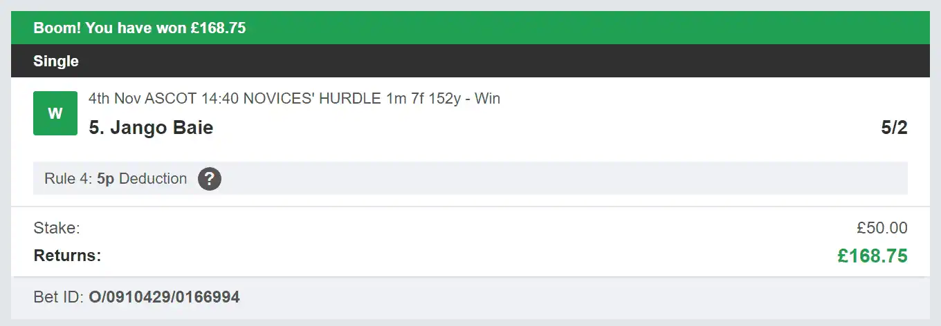 Horse Racing For Today - Winner - 2023-11-04