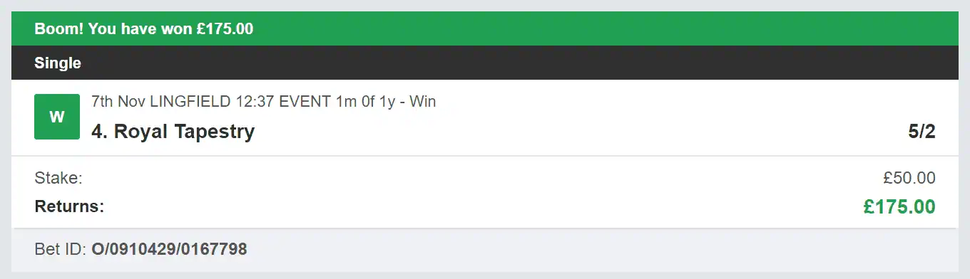 Horse Racing For Today - Winner - 2023-11-07