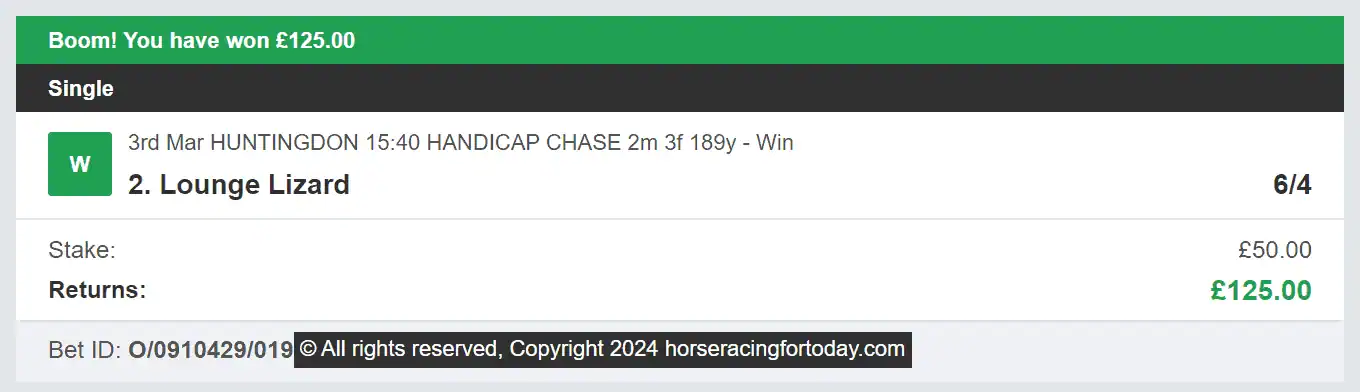 Horse Racing For Today - Winner - 2024-03-03