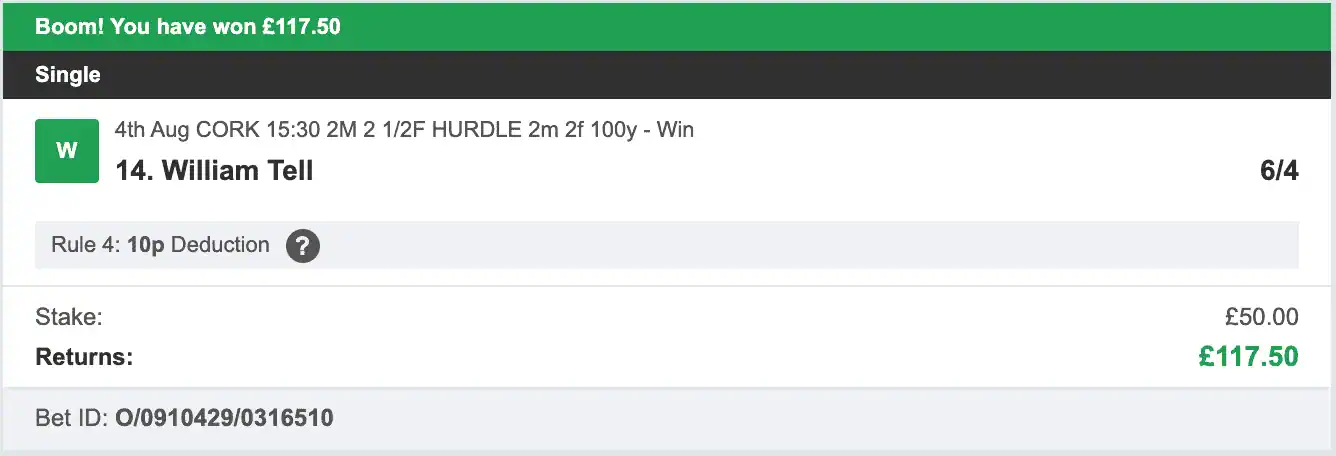 Horse Racing For Today - Winner - 2025-08-04